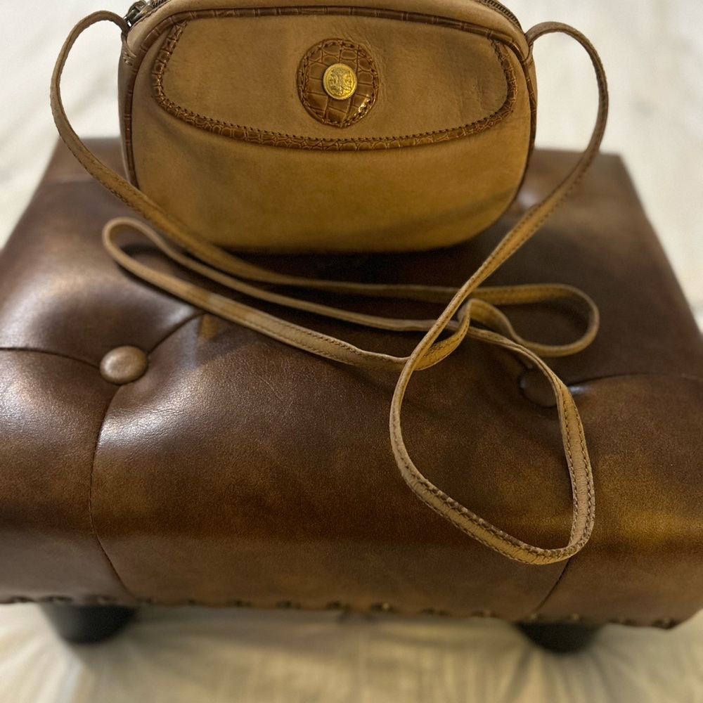 **SOLD** Authentic Fendi Vintage Janus nubuck leather mini crossbody bag.